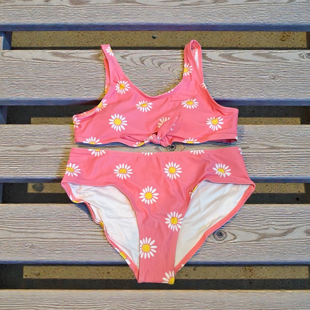 Pink Daisy Bikini Set Girls (XXL 18)) Old Navy NWT